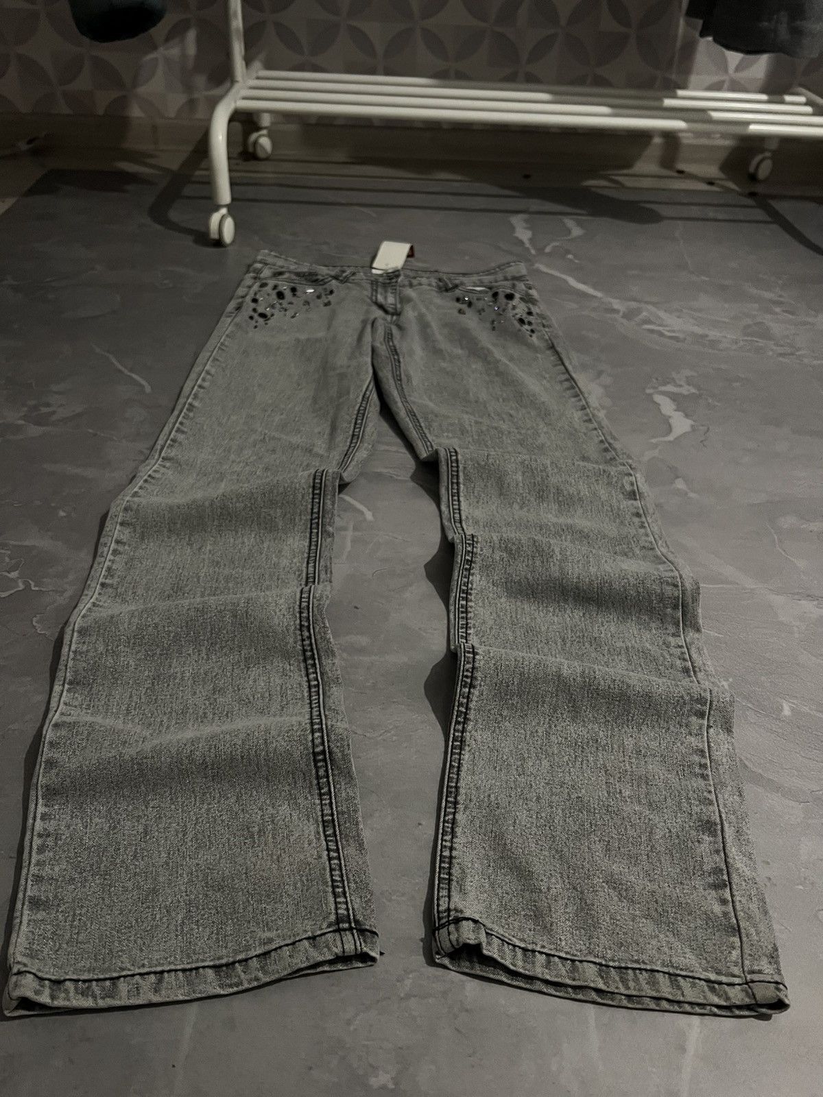 Japanese Brand Number Nine Style Skinny / Japanese Vibe / With Glitter Y2K Size US 30 / EU 46 - 2 Thumbnail