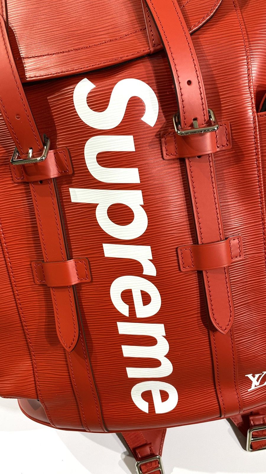 Louis Vuitton × Supreme Louis Vuitton X SUPREME Christopher backpack Red EPI Leather Size ONE SIZE - 5 Thumbnail