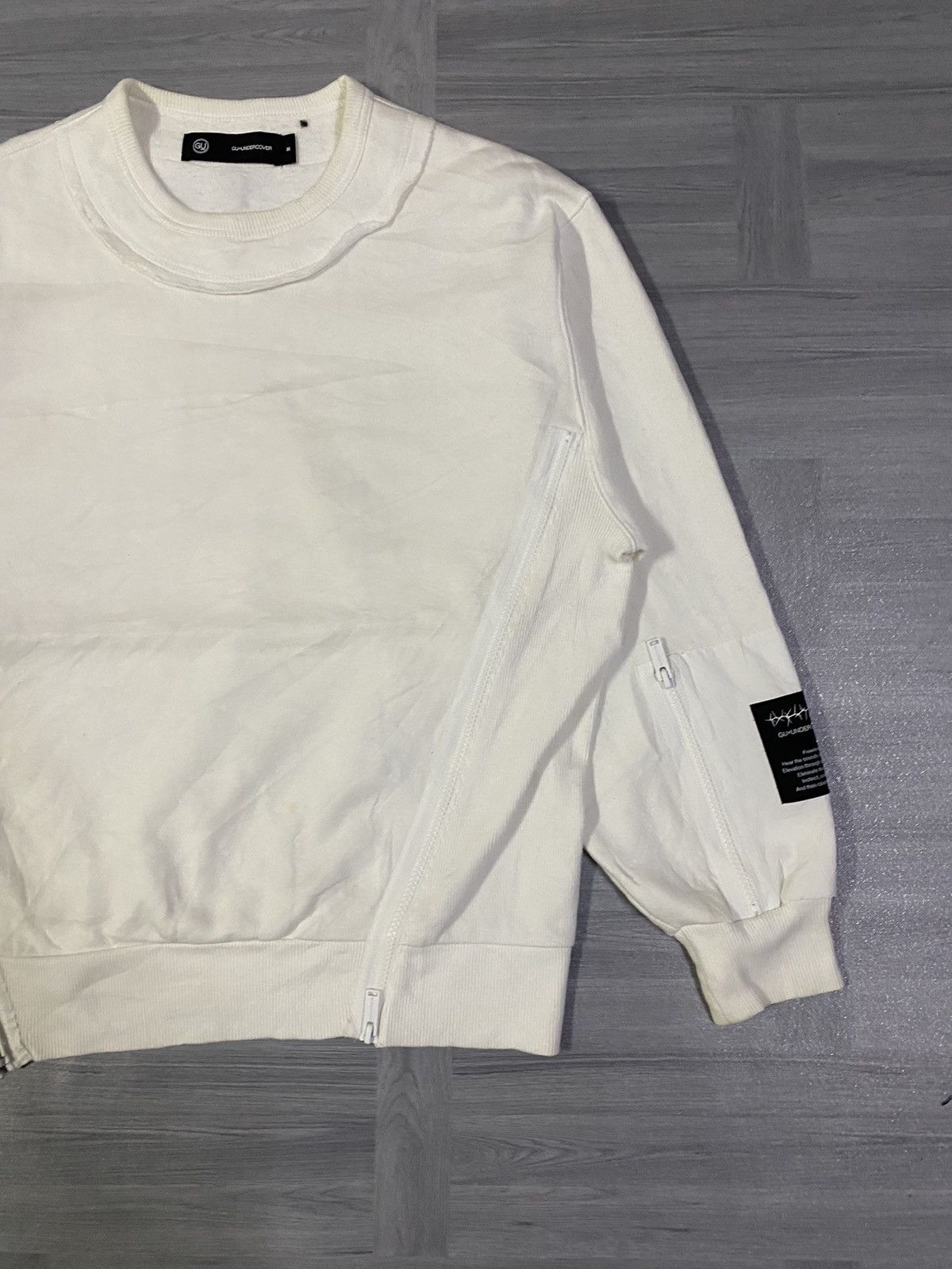 GU × Undercover Undercover X GU Sweatshirt Plain White Crewneck Size US M / EU 48-50 / 2 - 4 Thumbnail