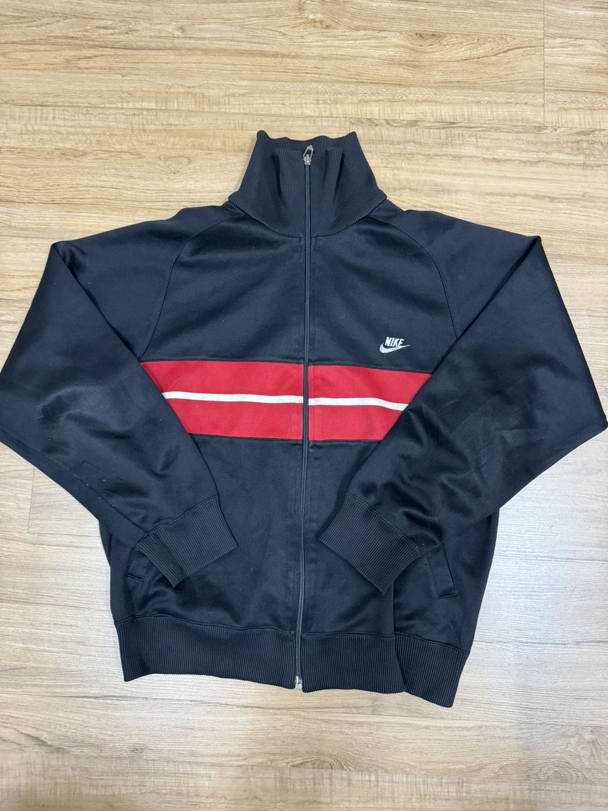 image of Nike x Vintage 80’S Tracktop in Black, Men's (Size Medium)