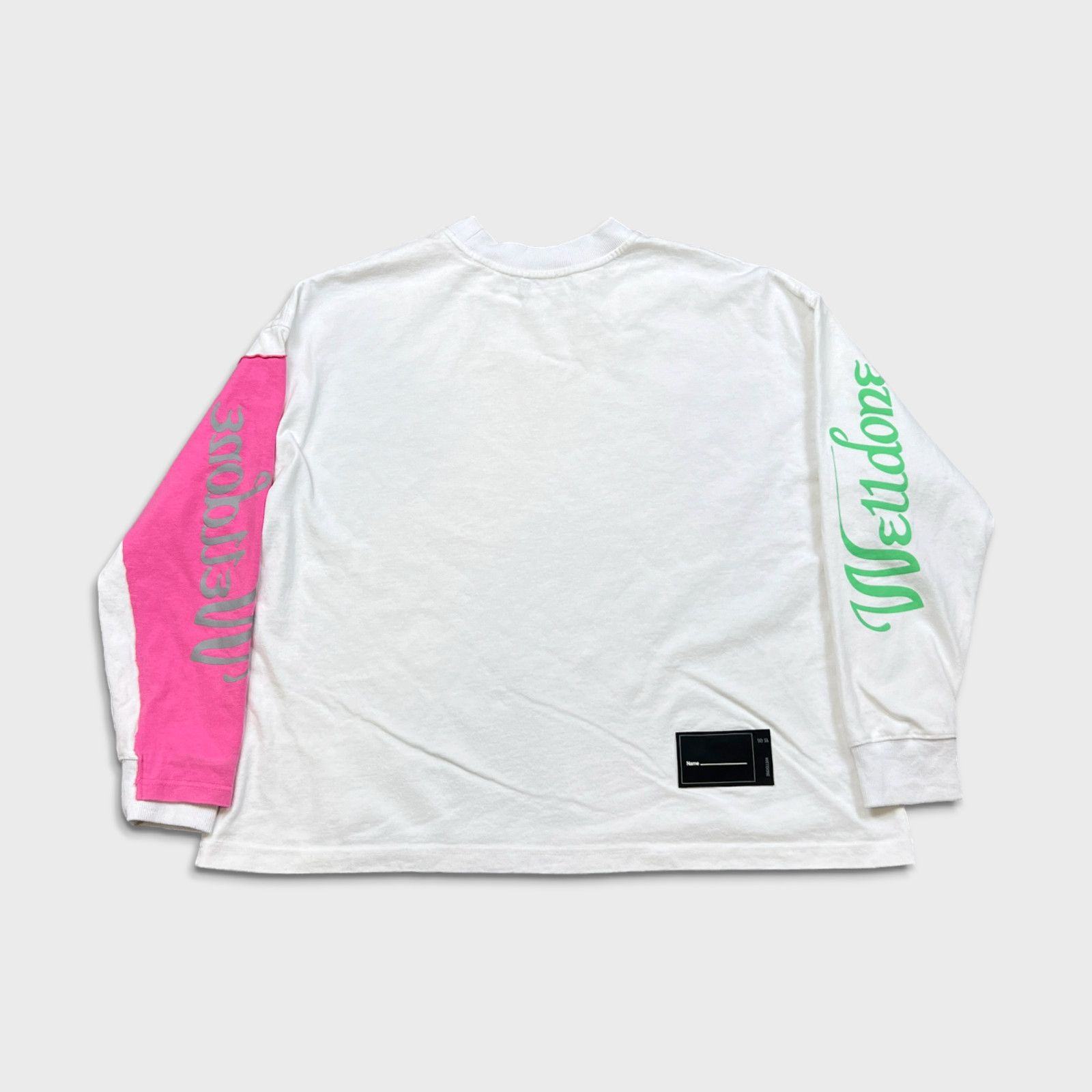 WE11DONE WE11DONE Shirt Small White Spell Out Graphic Long Sleeve Tee Size US S / EU 44-46 / 1 - 6 Thumbnail
