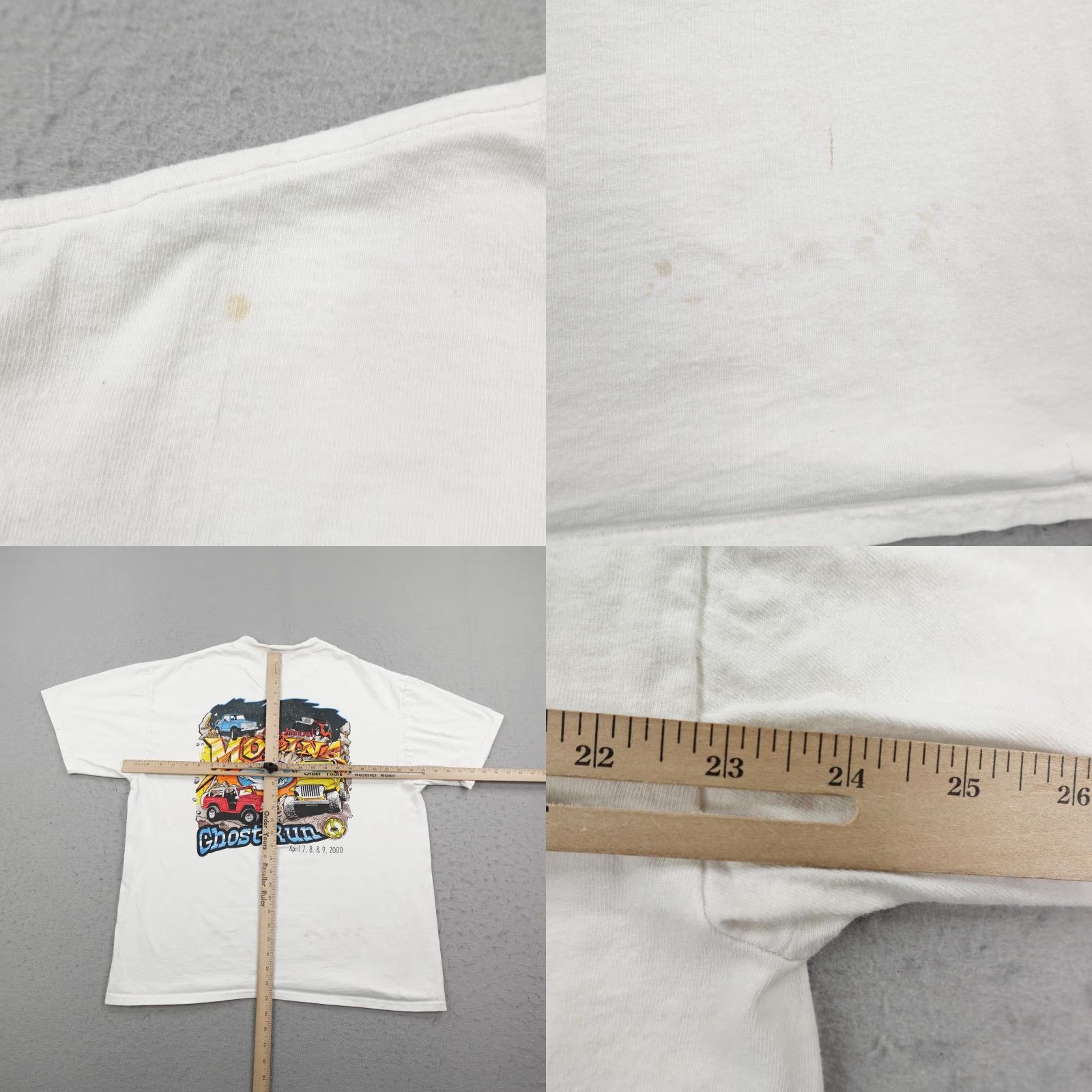 Hanes VINTAGE Molina Ghost Run Shirt Mens XL White Off Road 4x4 Trucks Y2K 2000 Tee Size US XL / EU 56 / 4 - 8 Thumbnail