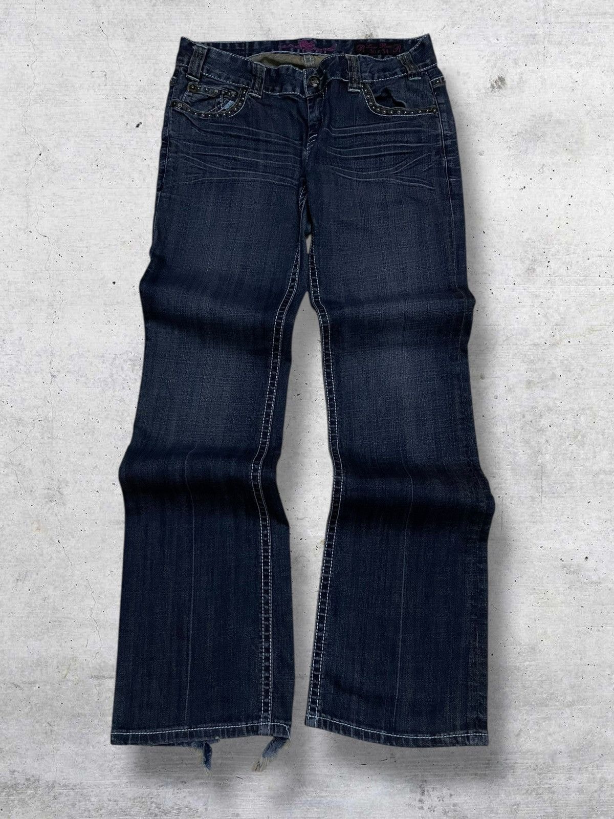Japanese Brand VINTAGE ROCK&ROLL AFFLICTION CROSS FLARED OG DESIGNER DENIM Size US 32 / EU 48 - 15 Thumbnail