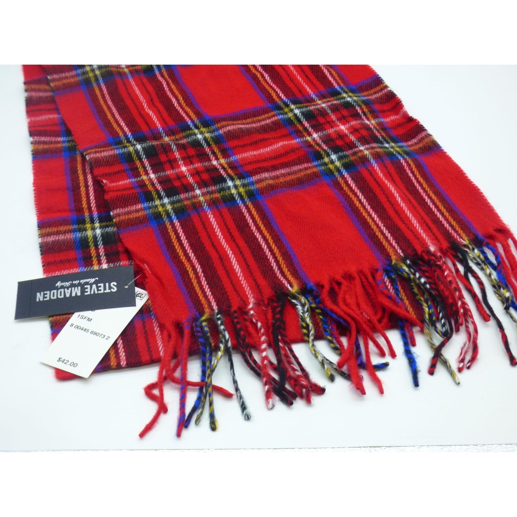 Steve Madden Steve Madden Mid Weight Plaid Pattern Muffler Scarf, 11”x 70 Size ONE SIZE - 4 Thumbnail
