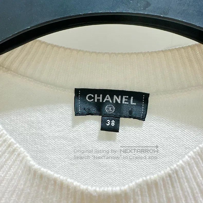 Chanel Chanel White letter knitwear sweater Size XS / US 0-2 / IT 36-38 - 3 Thumbnail