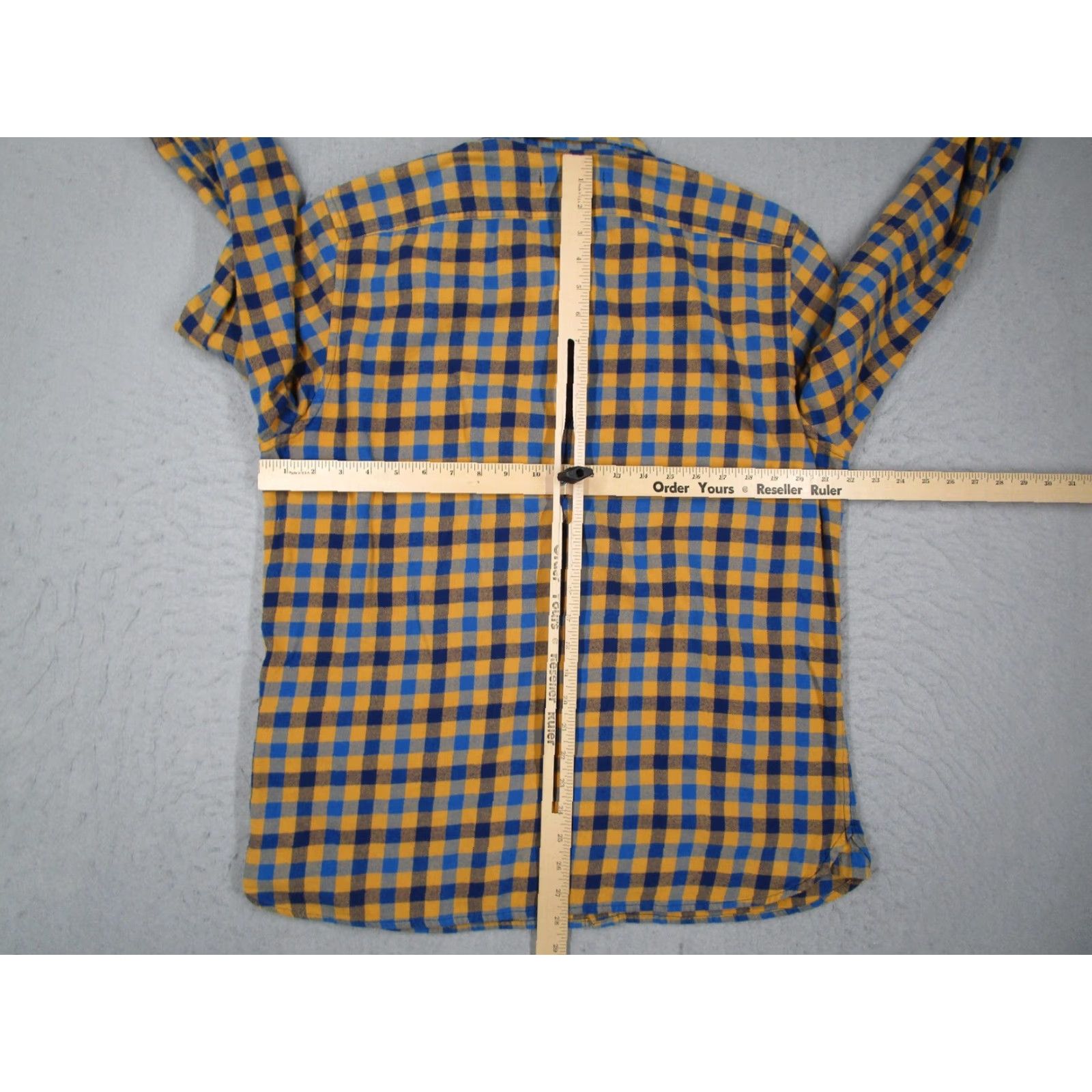 Outerknown Outerknown Shirt Mens Large Yellow Plaid Flannel Long Sleeve Button Up Organic Size US L / EU 52-54 / 3 - 5 Thumbnail