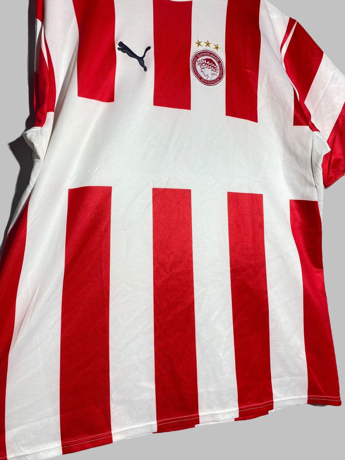Puma Olympiacos 2010s Puma Home Jersey Red & White Greek Shirt Size US XL / EU 56 / 4 - 7 Thumbnail