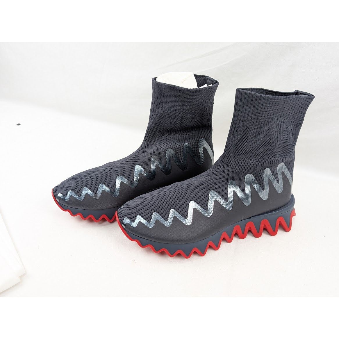 Christian Louboutin o1rshd1 Sharky Sock Pull-On Sneakers in Version Rock Size US 12 / EU 45 - 15 Thumbnail