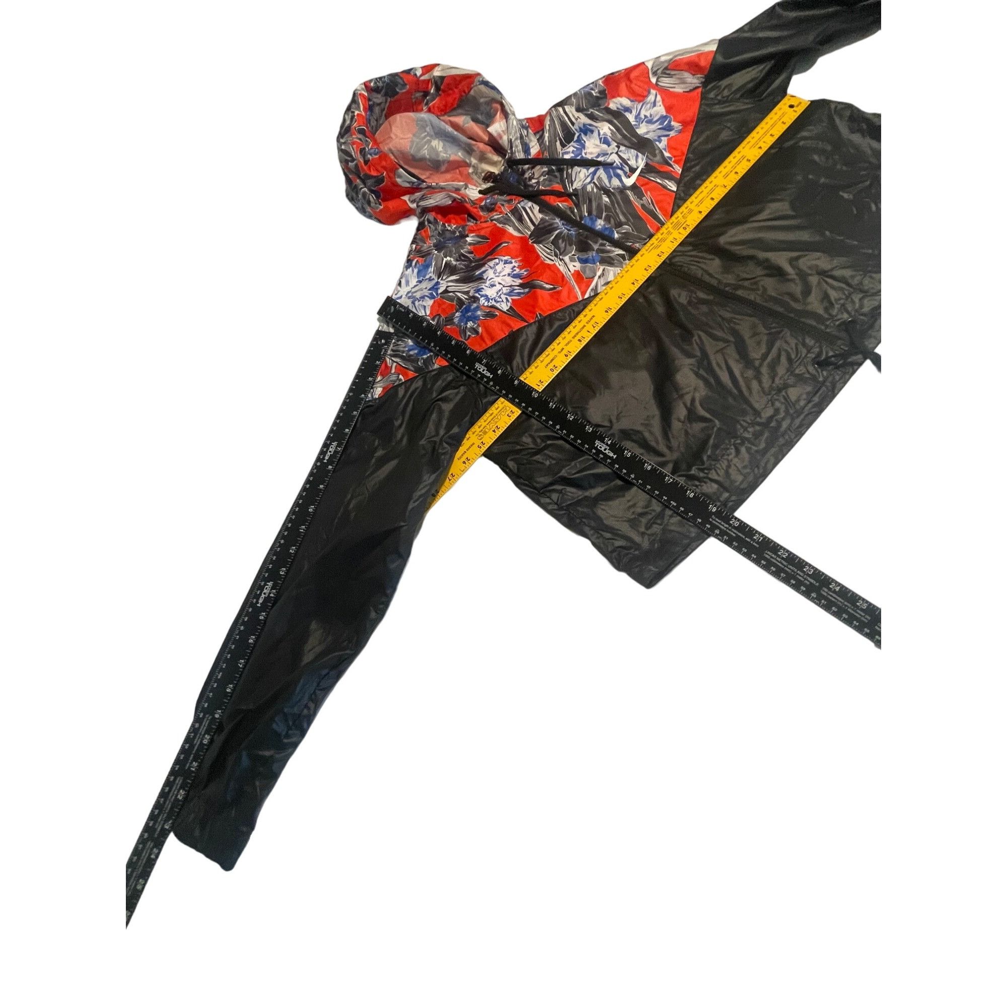 Nike Nike Women's Floral Windbreaker Jacket 1X Black Red Blue Cro Size XL / US 12-14 / IT 48-50 - 3 Thumbnail