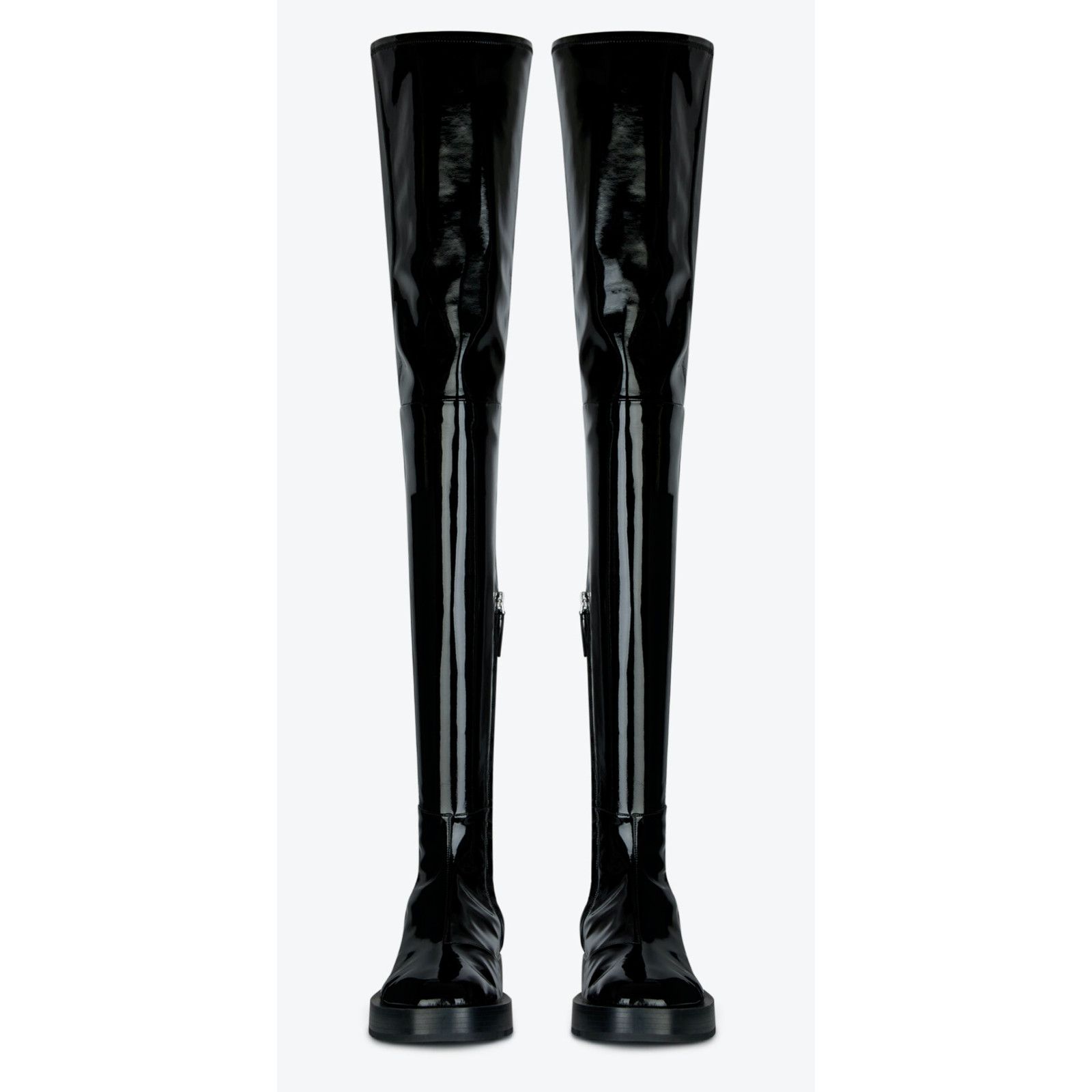 Givenchy Givenchy Squared Black Patent Leather Thigh High OTK Over Size US 11 / IT 41 - 5 Thumbnail
