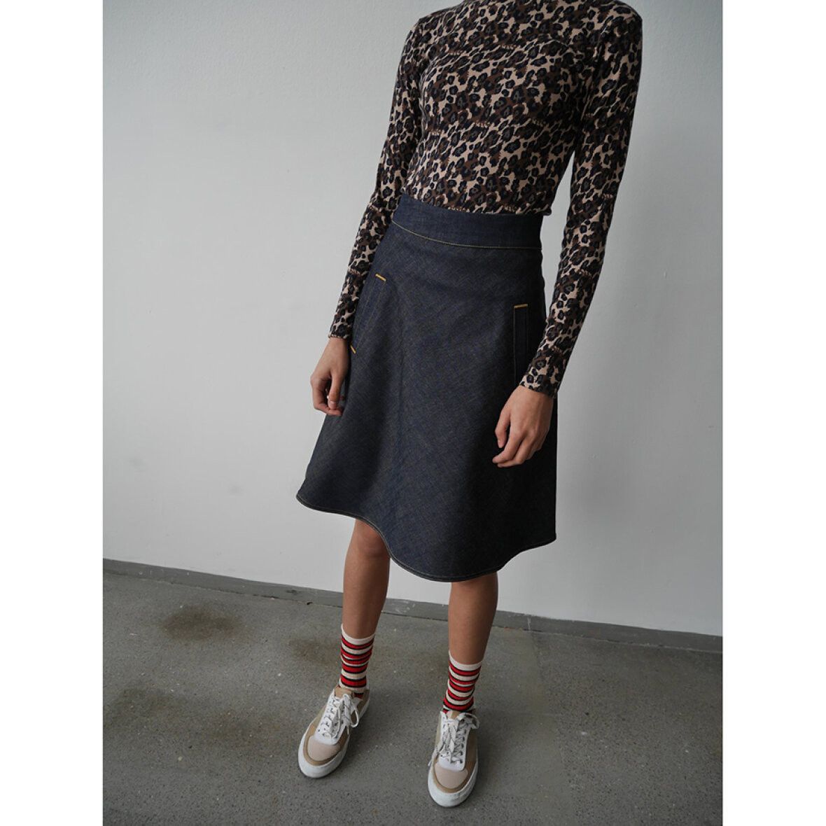 Mads Norgaard Women's Mads Norgaard Comfy Denim Stelly Stretch Skirt Size 26" / US 2 / IT 38 - 1 Thumbnail