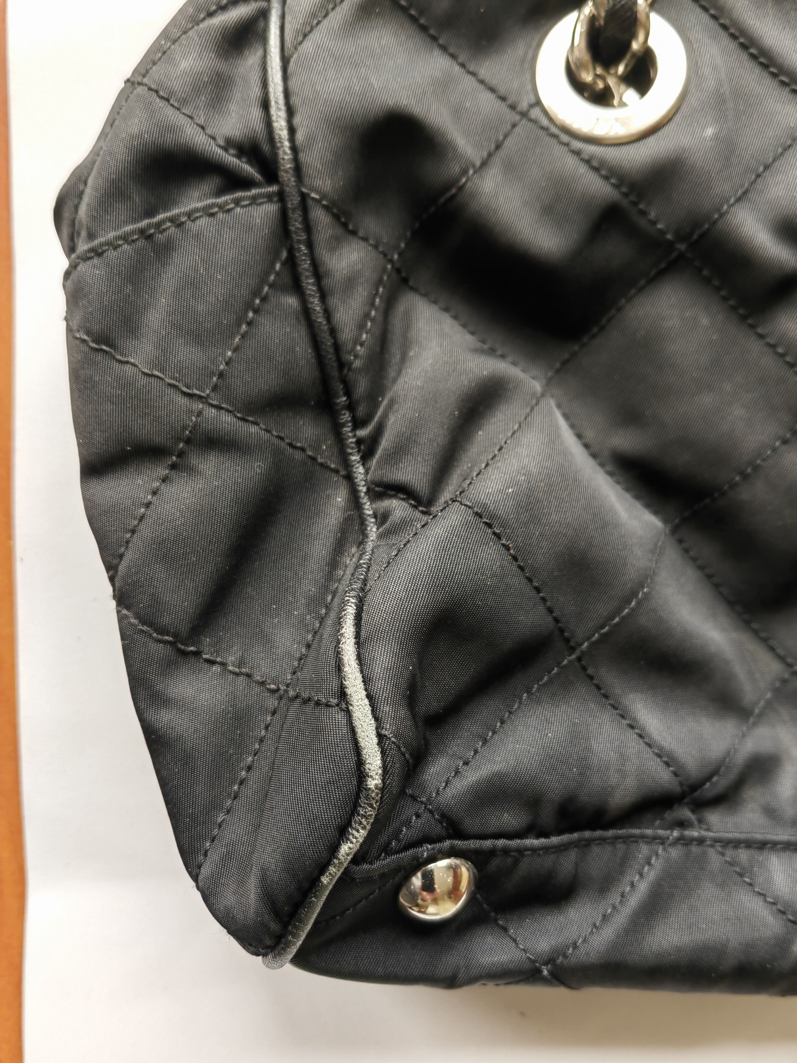 Prada Authentic Prada Shoulder Bag Nylon Chain Side Logo Black Size ONE SIZE - 9 Thumbnail