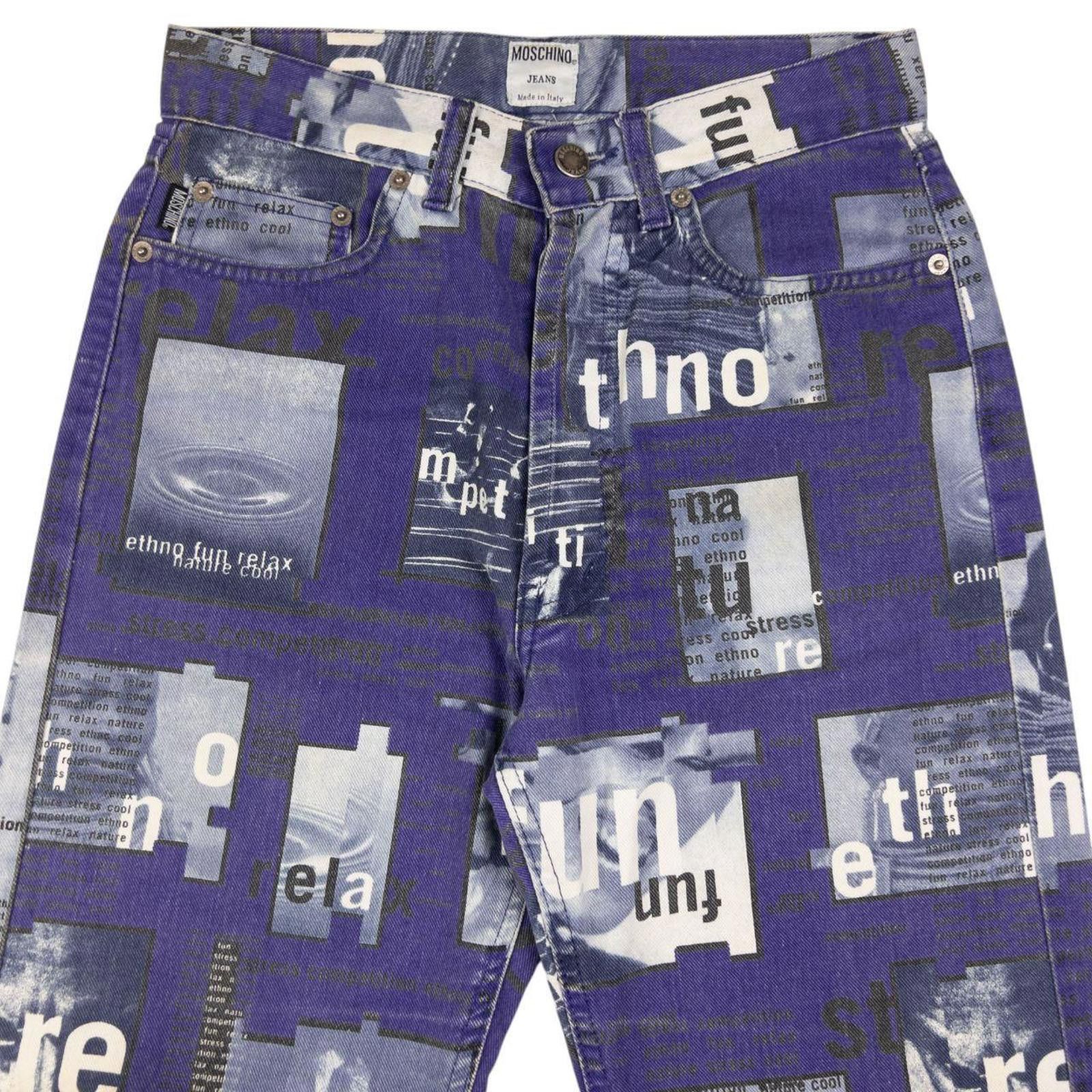 Moschino Vintage Moschino Jeans Graphic Print Jeans Size W26 Size 26" / US 2 / IT 38 - 2 Thumbnail