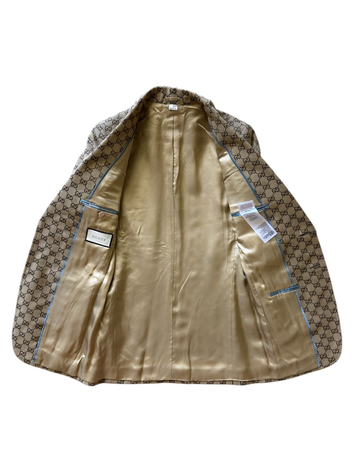 Gucci Gucci GG 44 Canvas Monogram Blaze Jacket Size 44R - 9 Thumbnail
