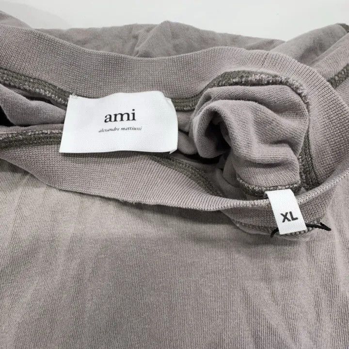AMI Ami Paris Logo Embroidered Short Sleeve T-Shirt -2507 Size US XL / EU 56 / 4 - 3 Thumbnail