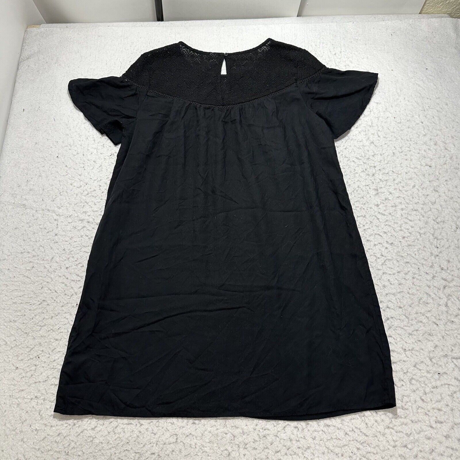 Old Navy Old Navy Medium A-Line Dress Lace Embroidery Trim Black Size M / US 6-8 / IT 42-44 - 9 Thumbnail