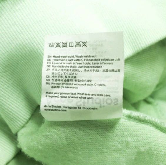 Acne Studios ACNE STUDIOS Oversized Fleece Sweatshirt Light Green XS Size US XS / EU 42 / 0 - 7 Thumbnail