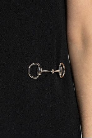 Gucci o1loc1c0226 808796 Heavy Viscose Sable Horsebit Dress Black Size XS / US 0-2 / IT 36-38 - 5 Thumbnail