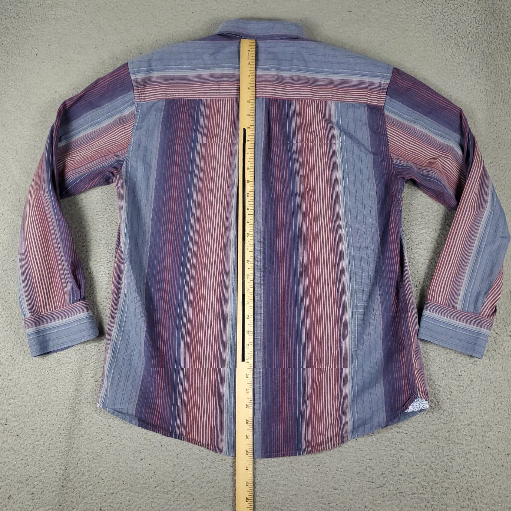 Tommy Bahama Tommy Bahama Shirt Mens Large Purple Blue Striped Cotton Button Up Long Sleeve Size US L / EU 52-54 / 3 - 3 Thumbnail