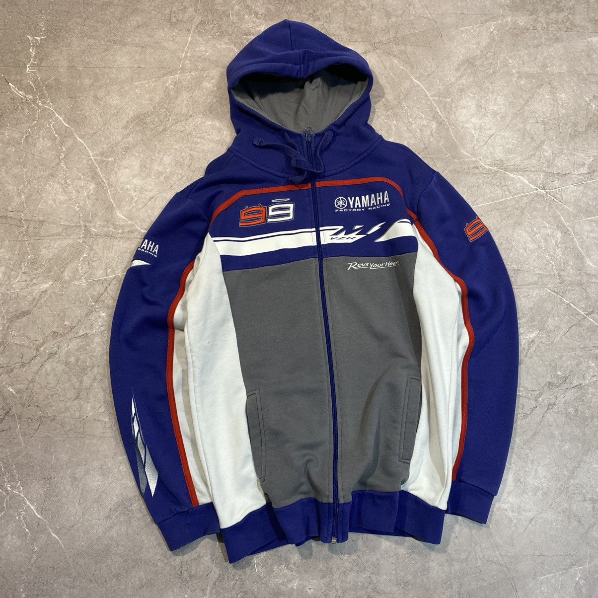 Yamaha VINTAGE YAMAHA RACING BIG LOGO ZIP HOODIE Size US M / EU 48-50 / 2 - 7 Thumbnail