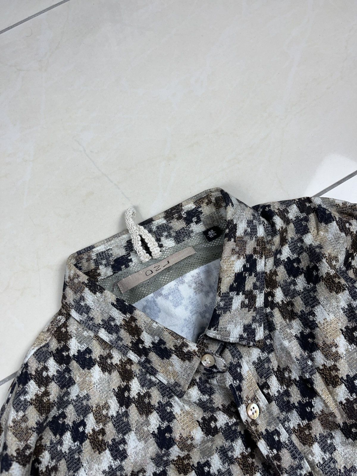 Designer ➕ crazy pattern luxury DNL puzzle Button up shirt Size US L / EU 52-54 / 3 - 4 Thumbnail