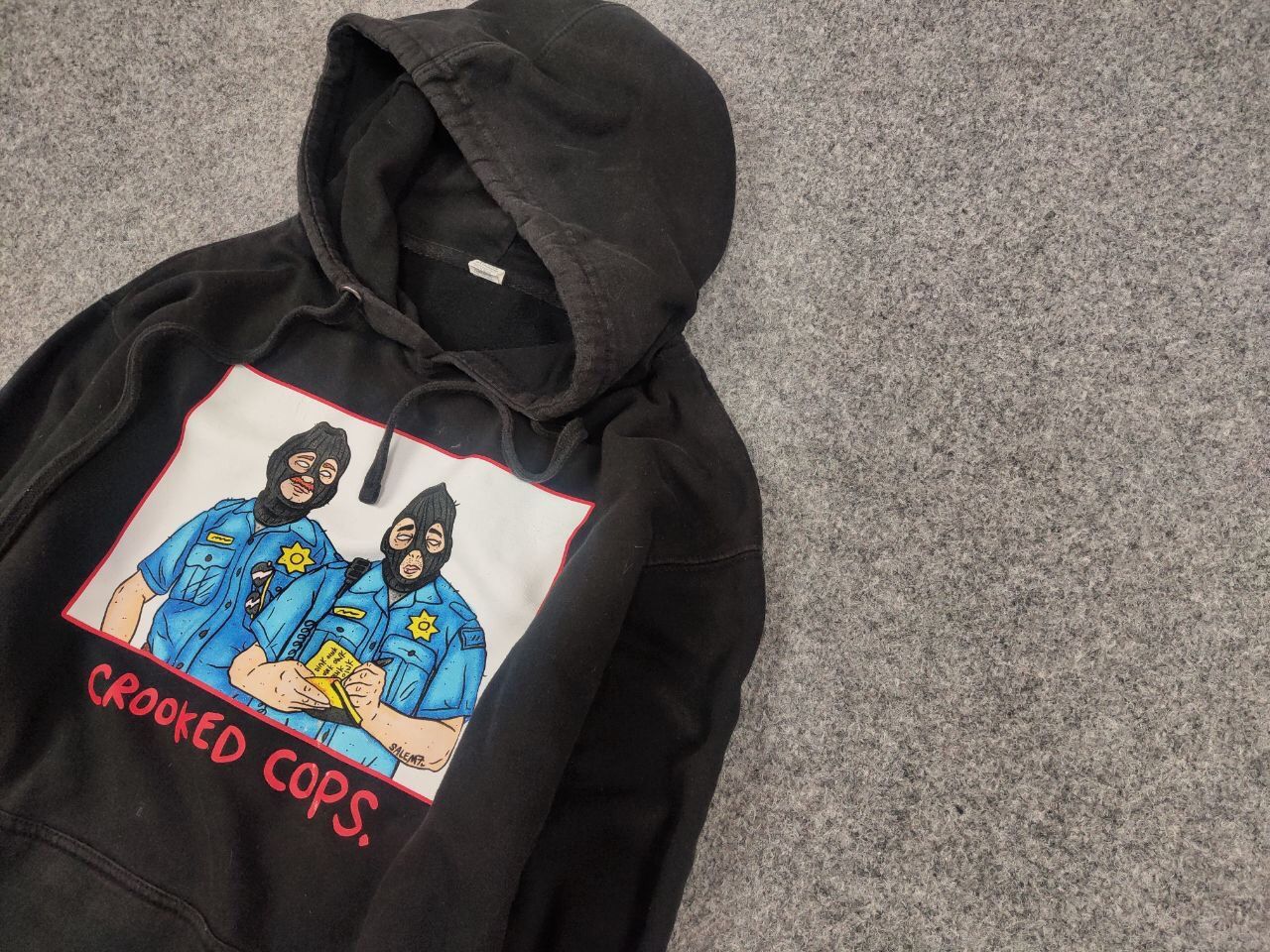 Japanese Brand Blue Tomato Salem Crooked Cops Logo Black Hoodie Size US S / EU 44-46 / 1 - 4 Thumbnail