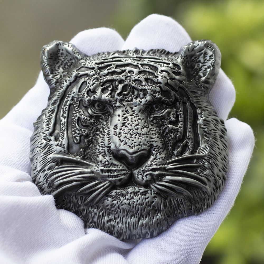 Designer Tiger Crazy Vintage Belt Riveted Belts Menswear Accessories Size ONE SIZE - 6 Thumbnail