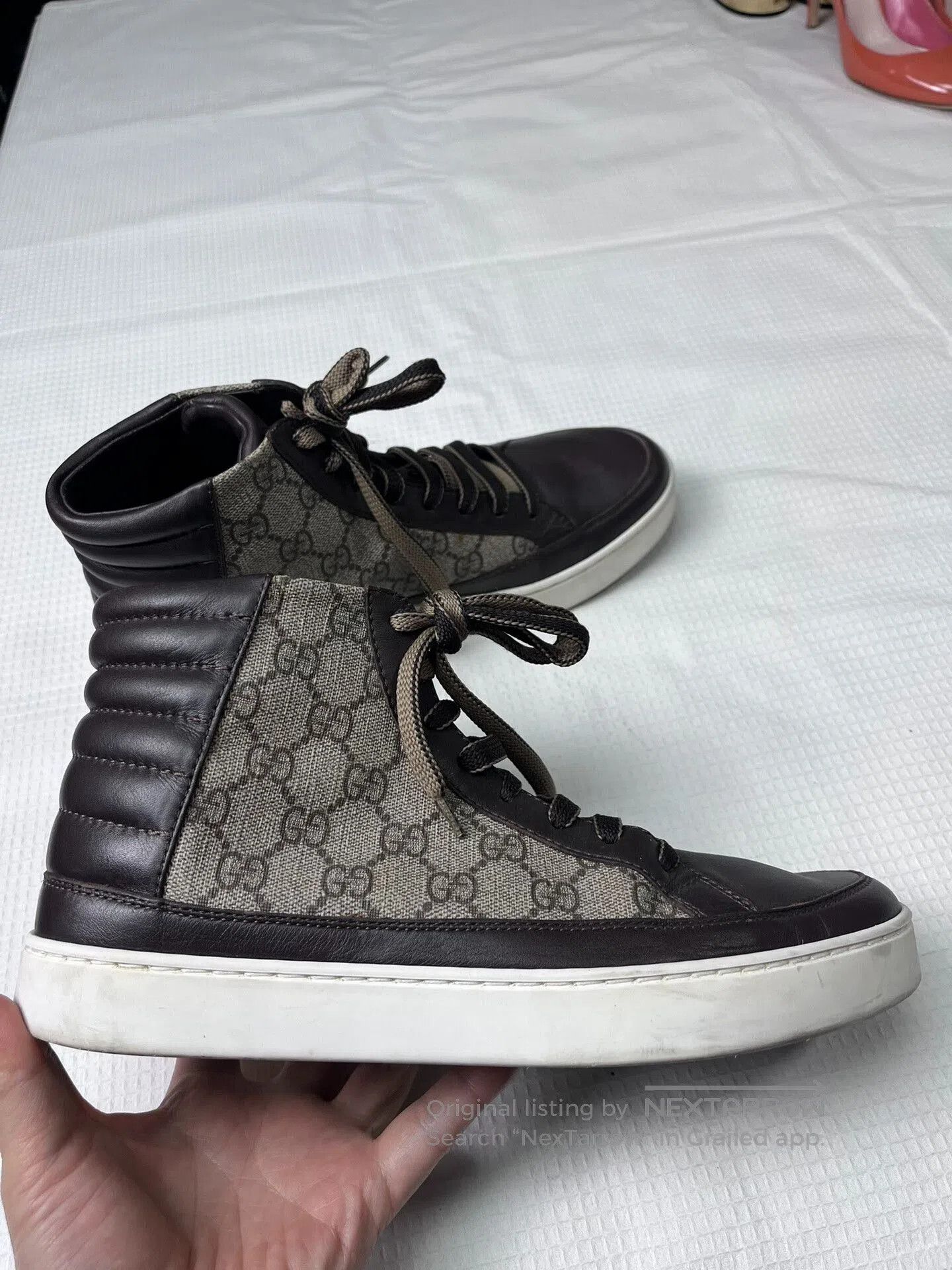 Gucci Gucci All-Over Print High-Top Sneakers. Size US 7.5 / EU 40-41 - 2 Thumbnail