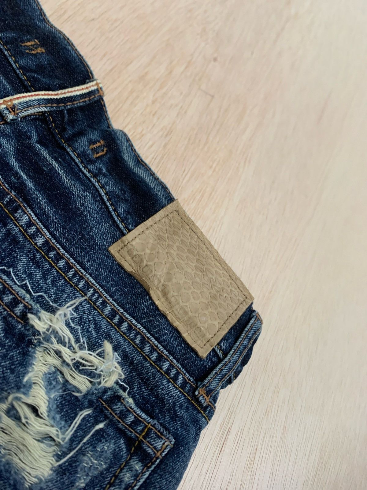If Six Was Nine × Japanese Brand Distressed Denim Goa Genuine Vintage Denim Jeans Size US 30 / EU 46 - 8 Thumbnail