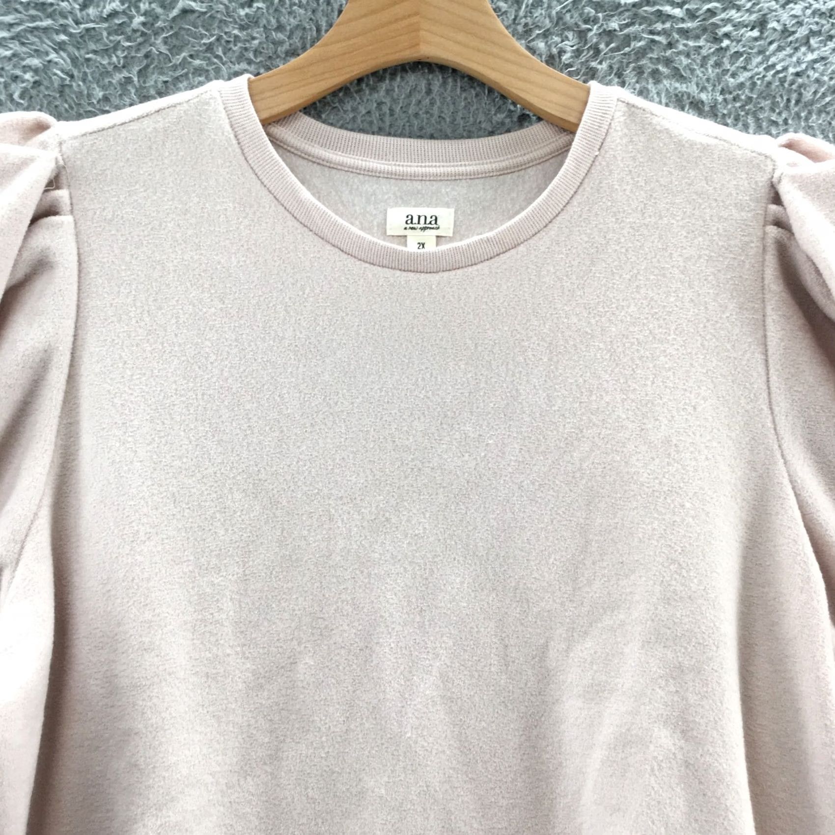 Pinko ANA A New Approach Sweatshirt Womens 2X Pink Crew Neck Pullover Puff Sleeve NEW Size XXL / US 16-18 / IT 52-54 - 2 Thumbnail