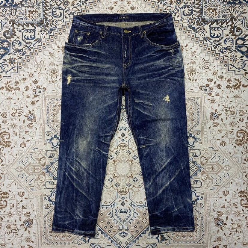 Japanese Brand 2000s y2k slinky distressed skullism jeans iswn lgb style Size US 36 / EU 52 - 2 Thumbnail