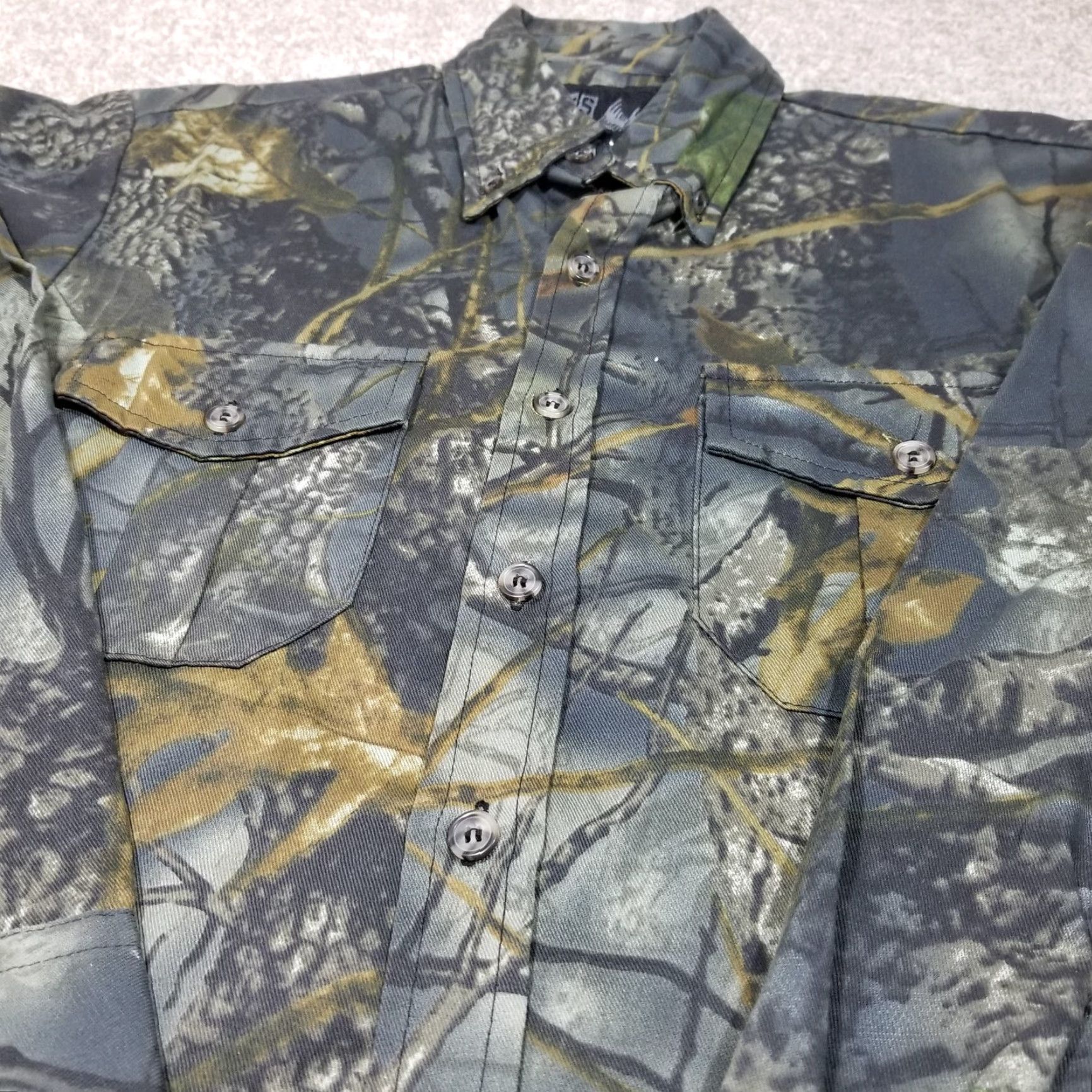 Element WFS Shirt Mens Small Green Camouflage Long Sleeve Element Gear Outdoors Casual Size US M / EU 48-50 / 2 - 2 Thumbnail