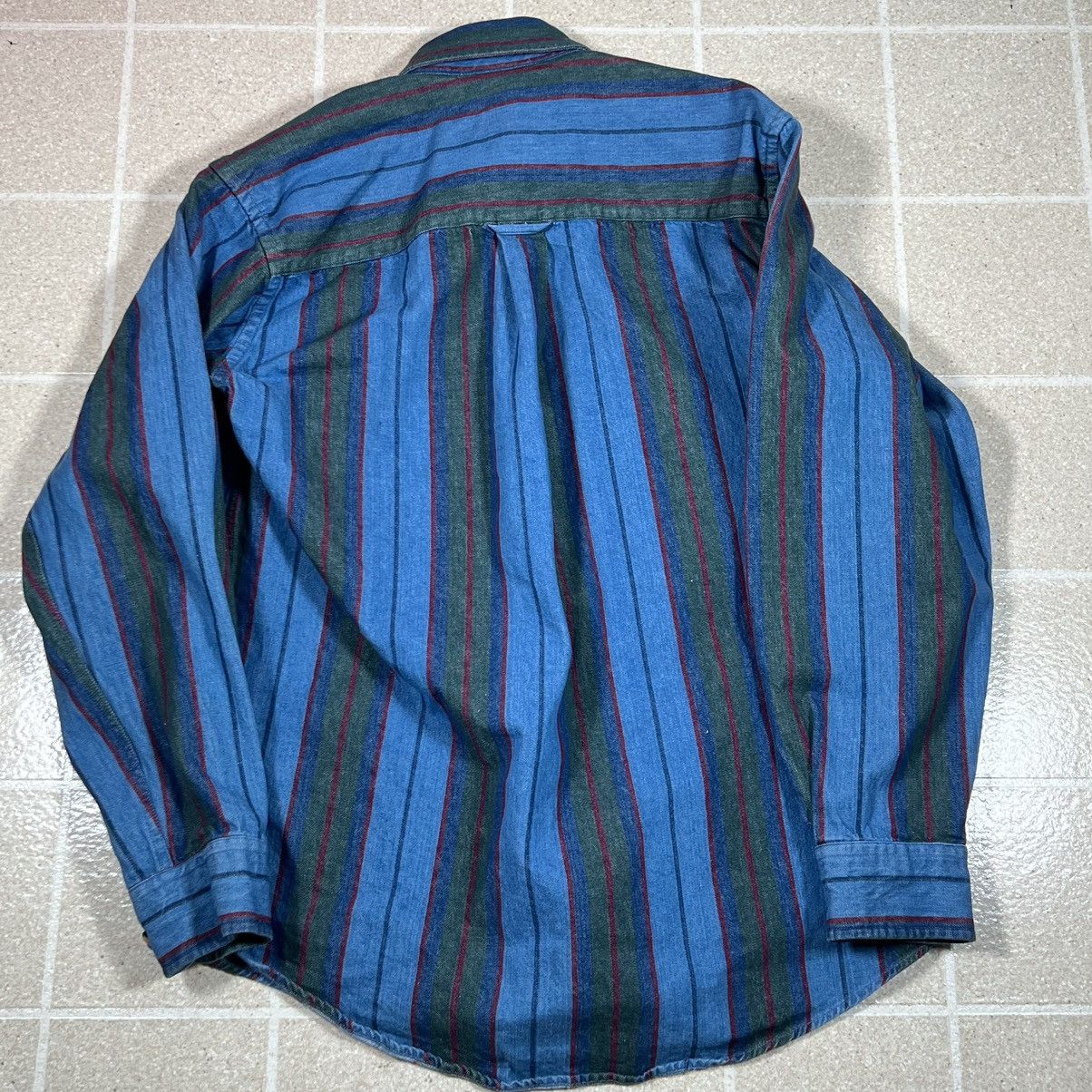 Cabelas × Vintage vintage cabelas outdoor gear denim stripped buttun up shirt Size US M / EU 48-50 / 2 - 3 Thumbnail