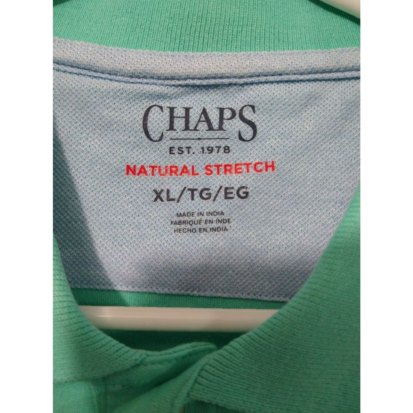 Chaps Chaps Polo Shirt Mens XL Blue Short Sleeve Cotton Knit Casual Preppy Stretch Size US XL / EU 56 / 4 - 5 Thumbnail