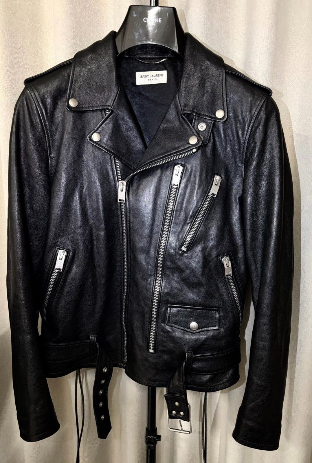 Saint Laurent Paris Saint Laurent SLP 2014FW L17 Moto Leather Jacket Size US M / EU 48-50 / 2 - 1 Thumbnail