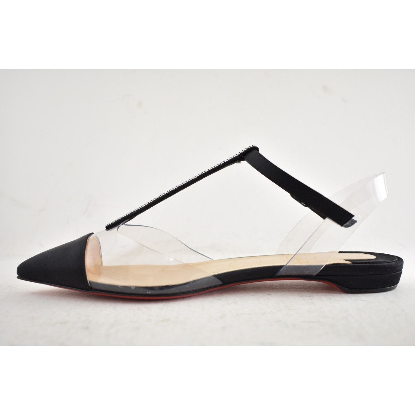 Christian Louboutin Christian Louboutin Nosy Strass PVC Ballerina Flat 37.5 Size US 7.5 / IT 37.5 - 14 Thumbnail