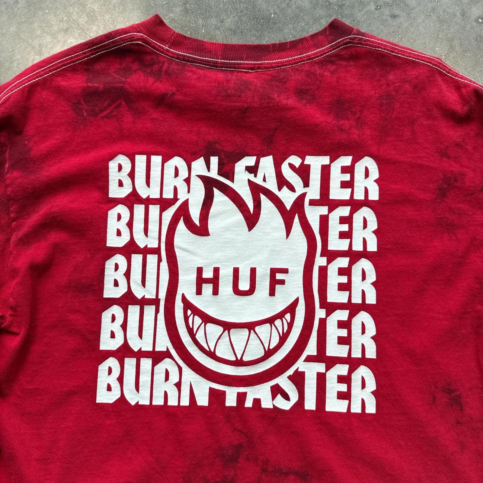 Huf Red and White HUF Flames Burn Faster Long Sleeve T-Shirt Size US S / EU 44-46 / 1 - 3 Thumbnail