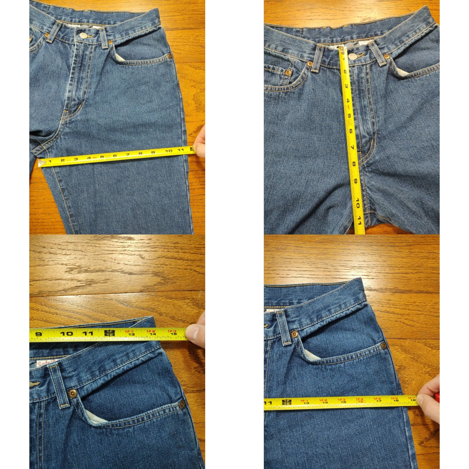 Lucky Brand VINTAGE Lucky Brand Jeans Dungarees 86 Flare 32 Inseam Womens Regular 10 Blue USA 90s Retro Size 32" / US 10 / IT 46 - 9 Thumbnail