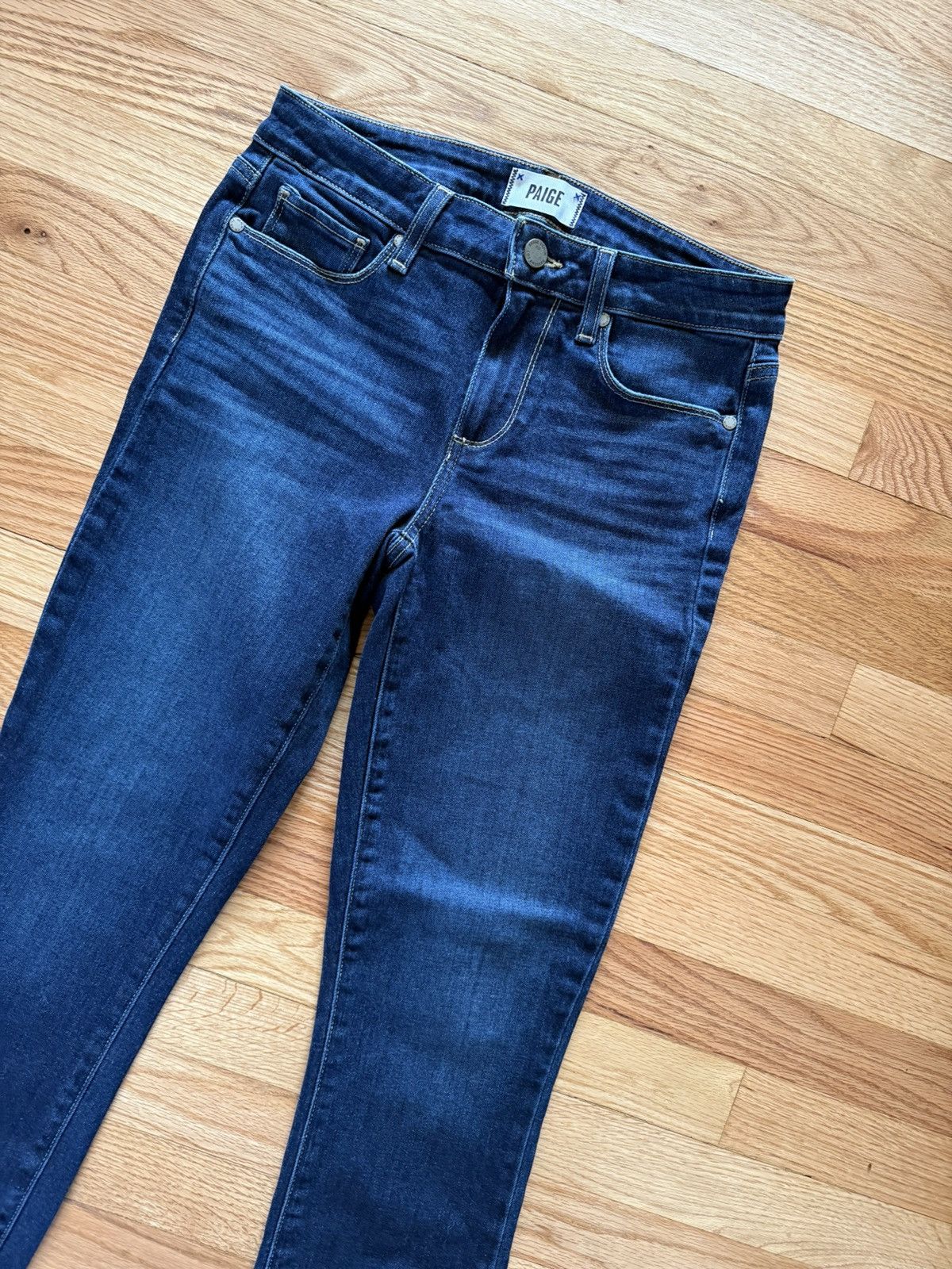 Paige Paige Verdugo Ankle Skinny Jeans “Devoted” 27 W Fringe Legs Size 27" / US 4 / IT 40 - 3 Thumbnail