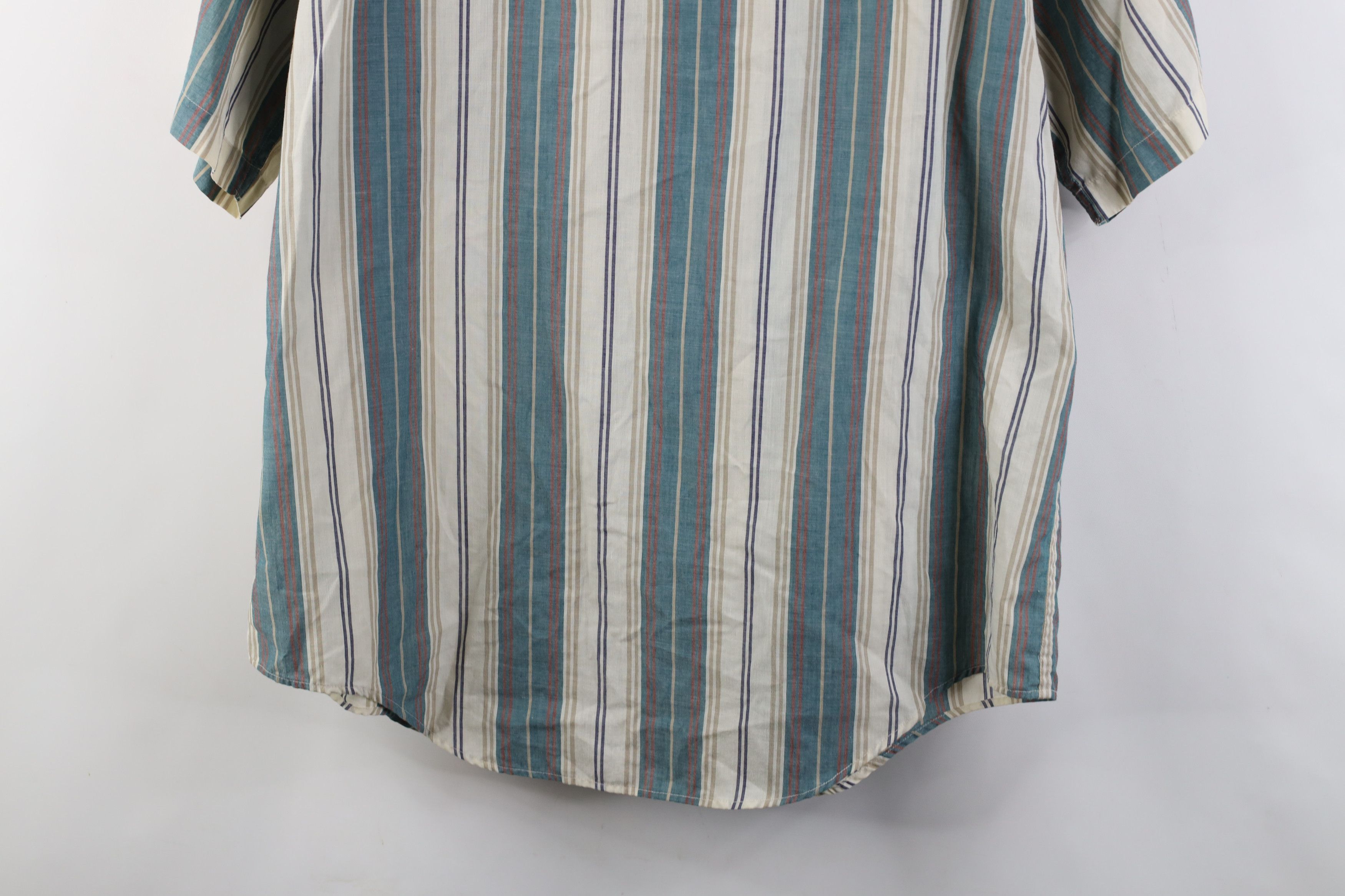 Vintage Vintage 90s Streetwear Block Short Sleeve Button Down Shirt Size US L / EU 52-54 / 3 - 12 Thumbnail