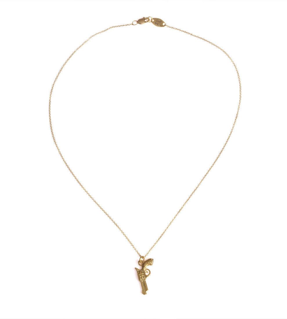 Designer 18 kt Gold Vermeil over Sterling Silver Gun Charm Necklace Size ONE SIZE - 2 Thumbnail