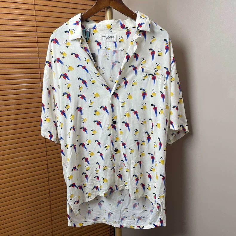 Yves Saint Laurent Saint Laruent size 37 Colorful Graffiti Print Short Sleeve Size US M / EU 48-50 / 2 - 1 Thumbnail