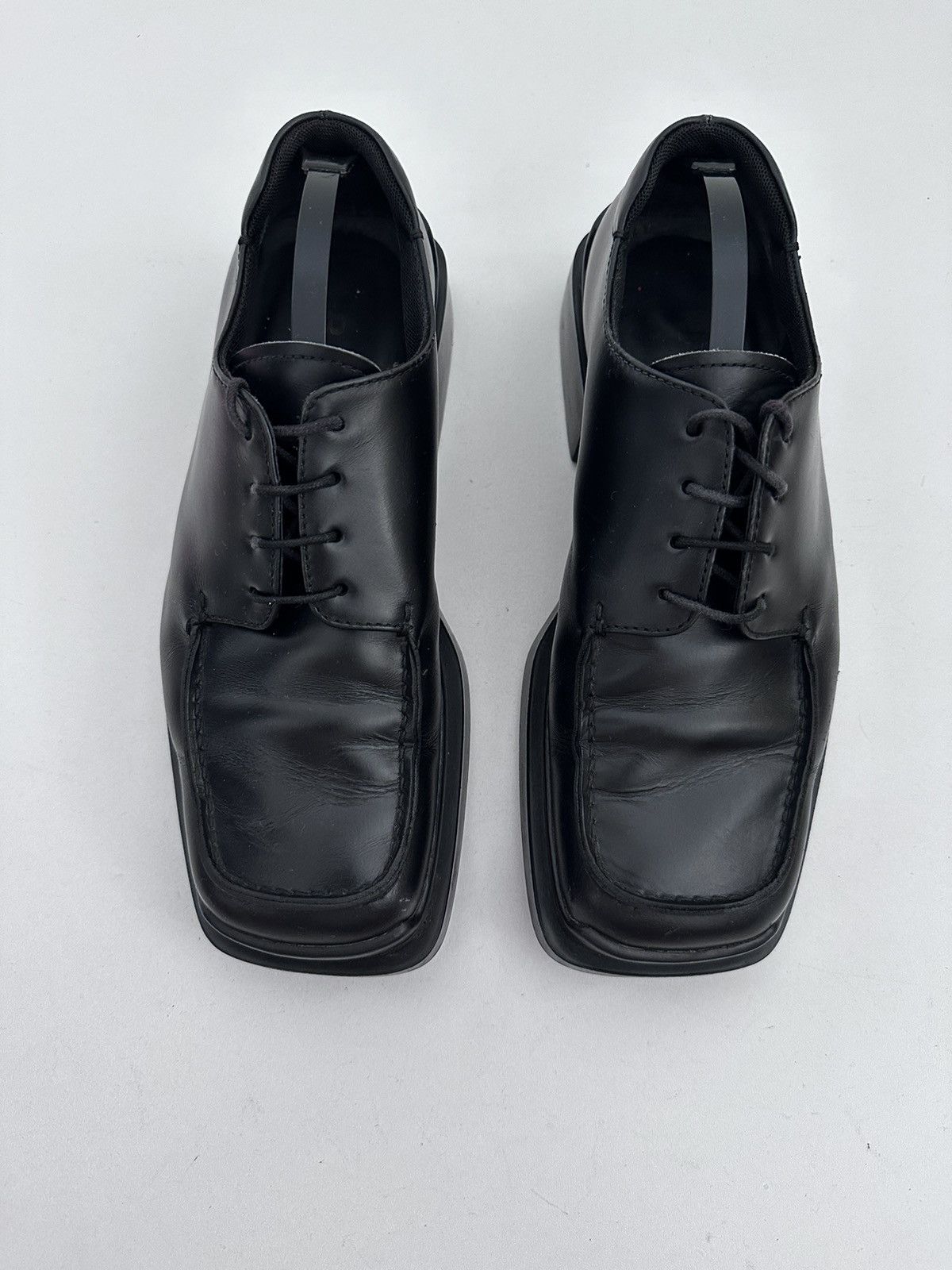Prada PRADA Black Leather Vintage 90s Shoes Mens 7 1/2 Size US 7.5 / EU 40-41 - 5 Thumbnail