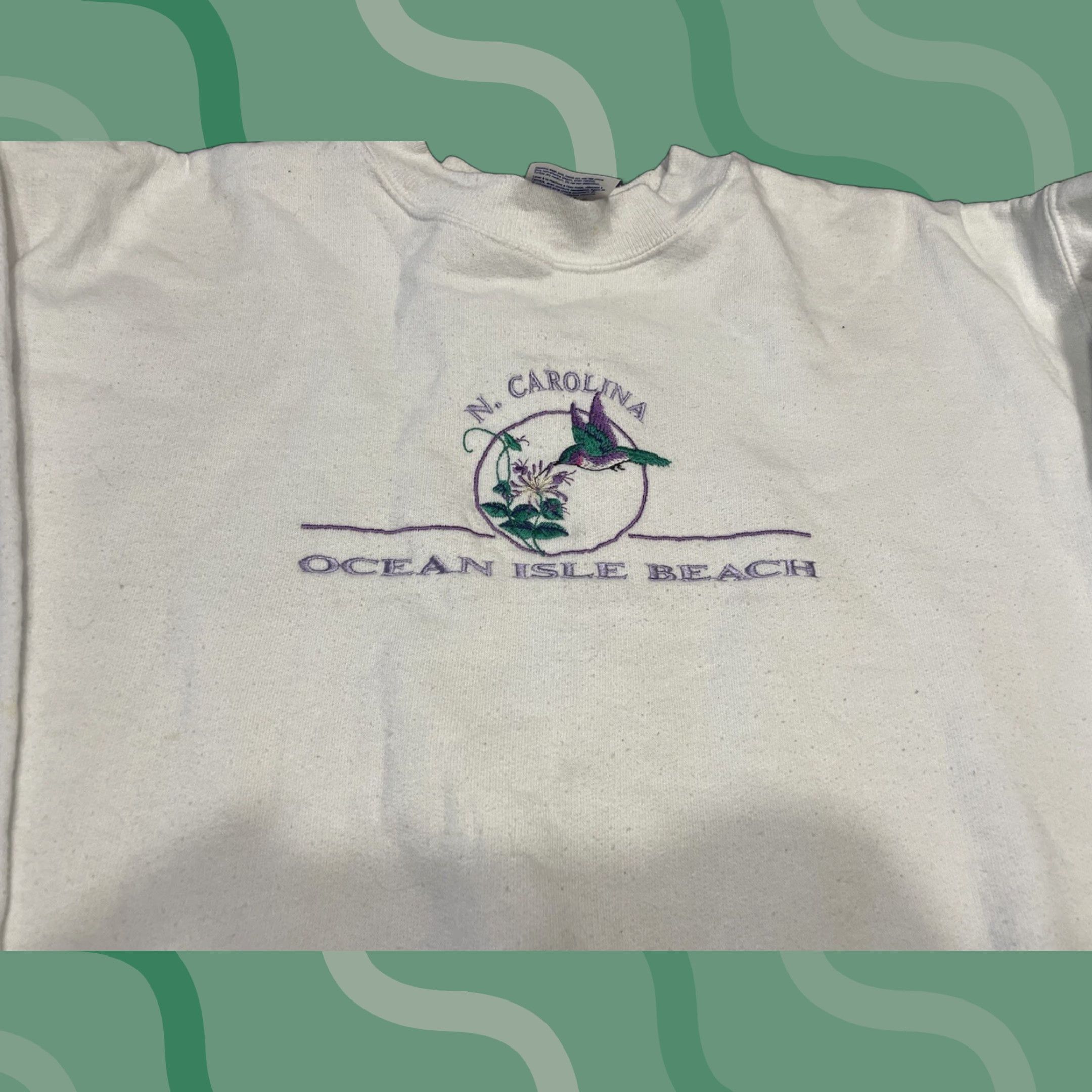 Jerzees VINTAGE HUMMINGBIRD SWEATSHIRT MADE IN USA M H2 Jerzees Sweatshirt Mens White Pullover USA 90s Size US M / EU 48-50 / 2 - 1 Thumbnail