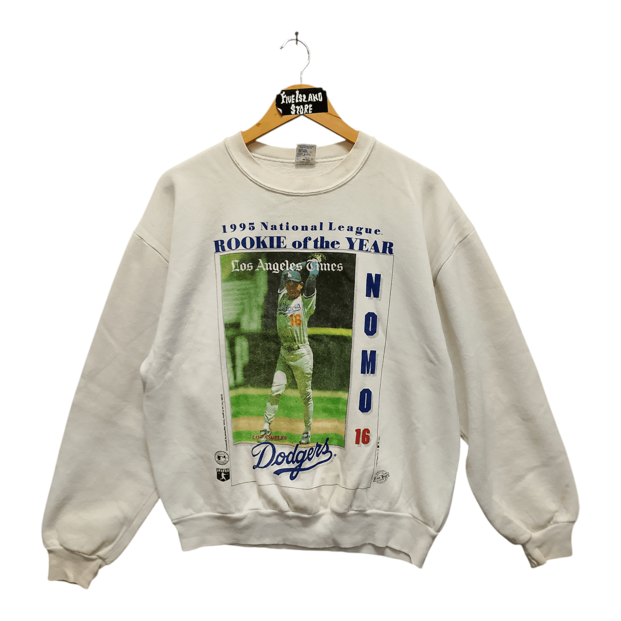 Vintage Vintage Los Angeles Dodgers Hideo Nomo Rookie Size US L / EU 52-54 / 3 - 1 Thumbnail