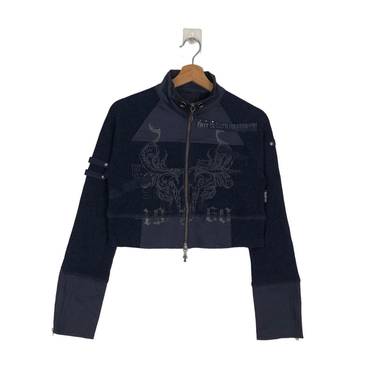 Japanese Brand 🔥RARE VINTAGE CROPPED JACKET JAPAN INSPIRE CHROME HEARTS Size M / US 6-8 / IT 42-44 - 1 Thumbnail