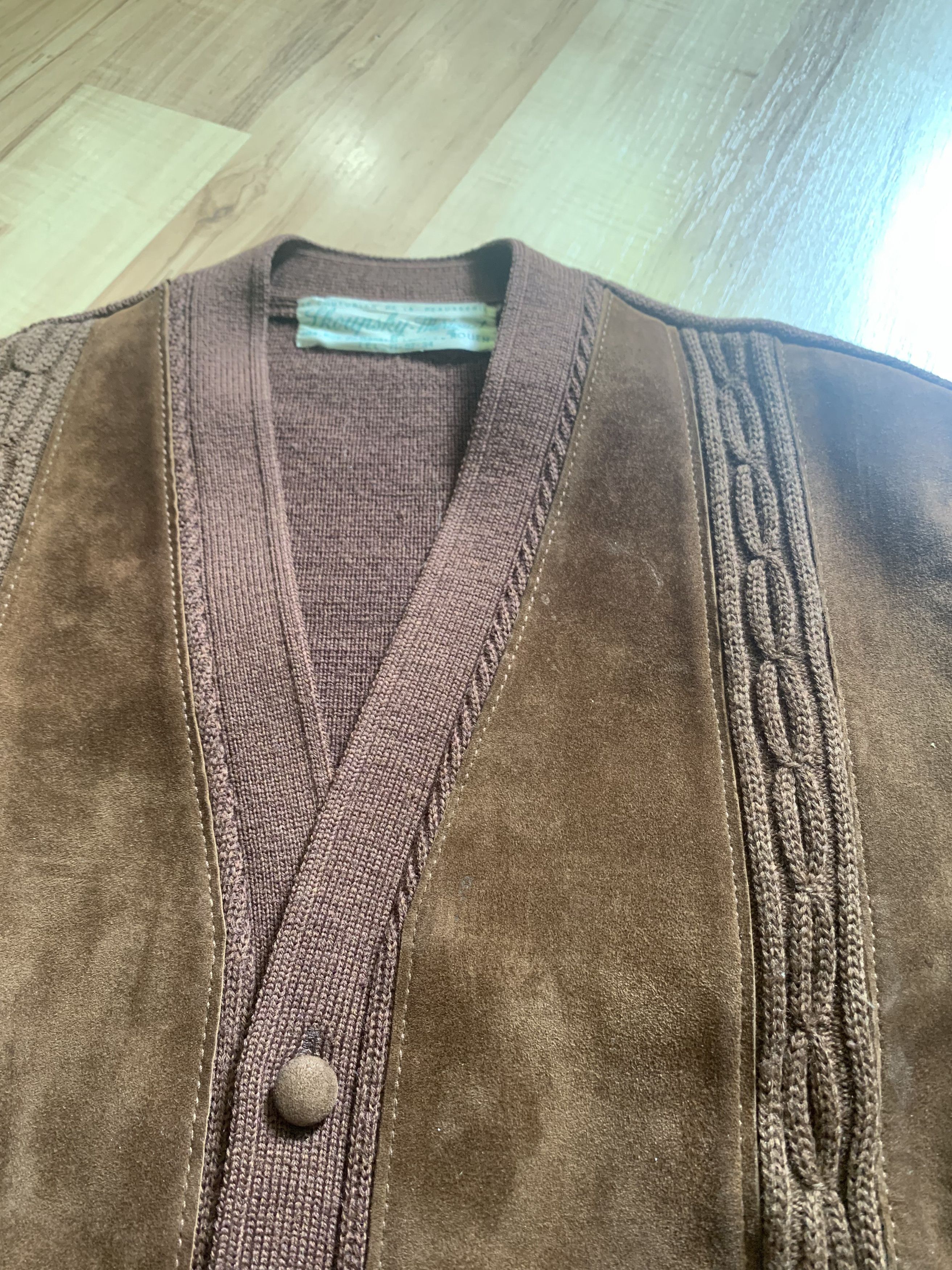 Vintage Wool Cardigan 70s Brown Vintage Size US S / EU 44-46 / 1 - 2 Thumbnail