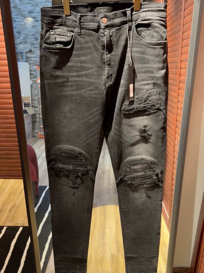 Amiri Amiri Mx1 Leather Washed Jeans 2502-Nextarrow Size US 34 / EU 50 - 1 Thumbnail