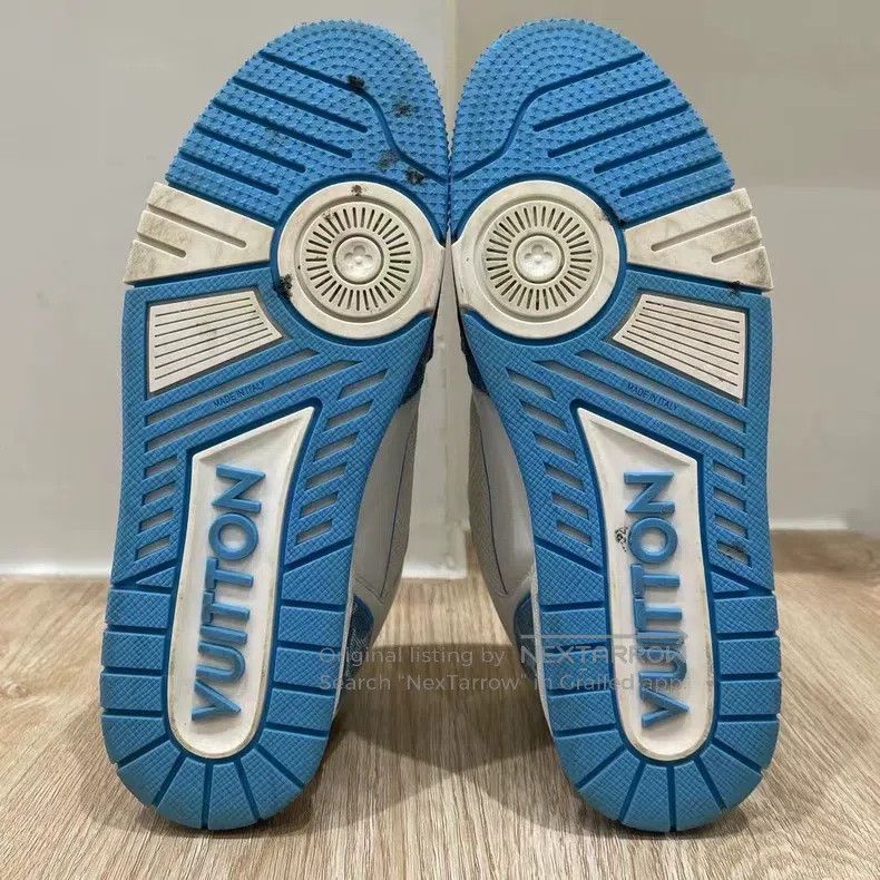 Louis Vuitton Louis Vuitton Blue and White Velcro Shoes Size US 7 / EU 40 - 7 Thumbnail