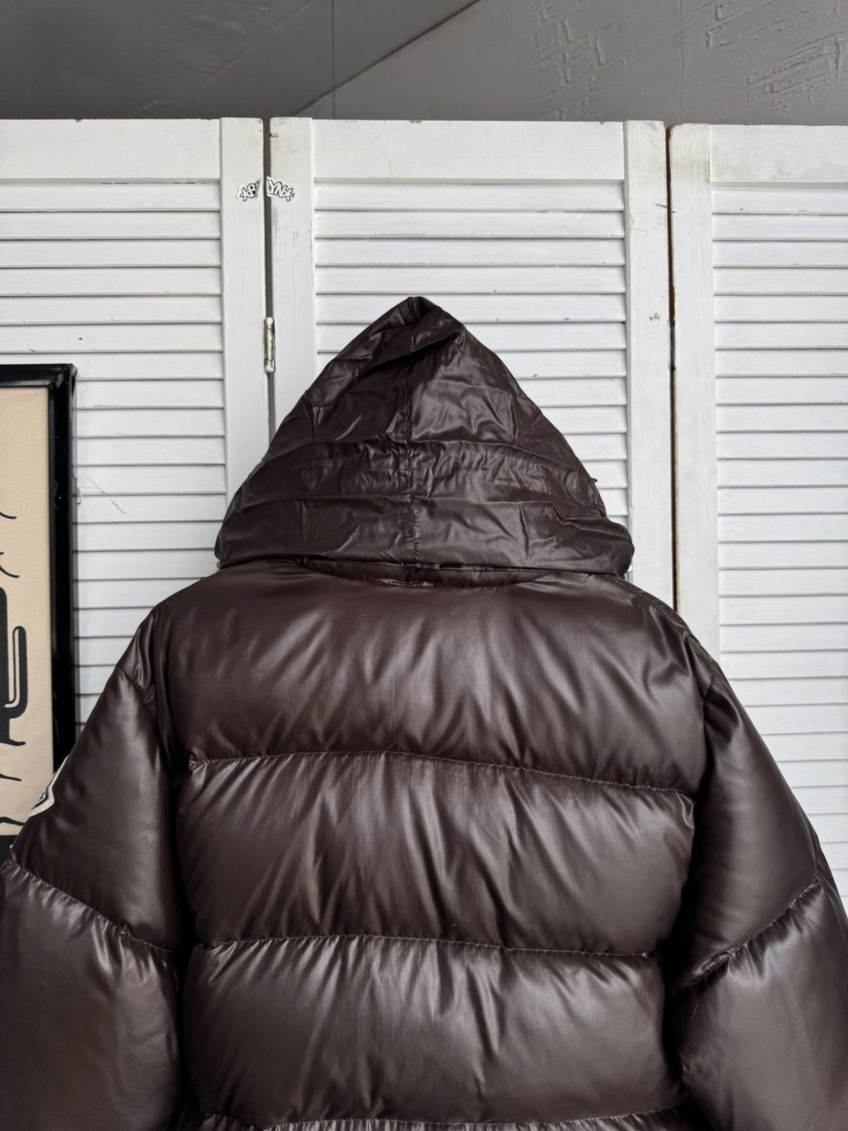 Moncler Moncler Maya Chocolate Brown Glossy Down Puffer Jacket Size US XL / EU 56 / 4 - 22 Thumbnail
